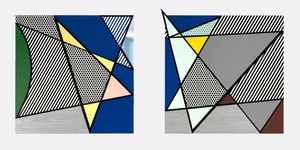 Roy Lichtenstein - Imperfect Diptych 46 1/4 '' x 91 3/8 '' (C. 219)