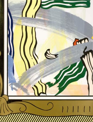 Roy Lichtenstein - Painting In A Gold Frame from Paintings Series (C. 206)