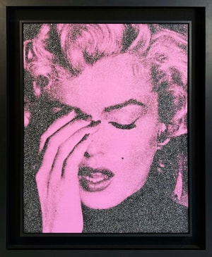 Russell Young - Marilyn Crying (California) Serrano Pink + Black