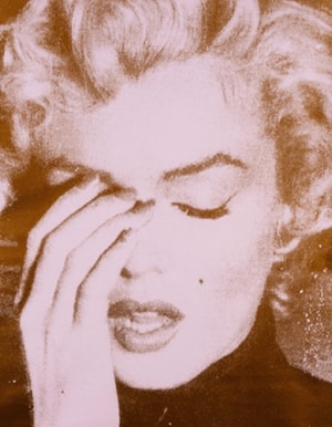 Russell Young - Marilyn Crying Pink and Liquid Gold