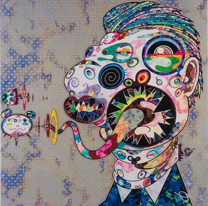Takashi Murakami - An Homage to Francis Bacon (Study for Head of George Dyer, Moire)