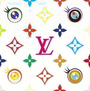 Takashi Murakami - Eye Love Superflat on White