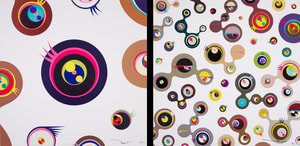 Takashi Murakami - Jellyfish Eyes on White