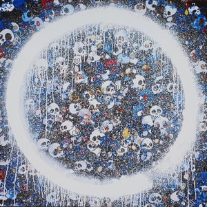 Takashi Murakami - Memento Mori Red On Blue