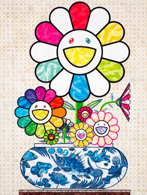Takashi Murakami - Murakami Flowers in a Qinghua Vase