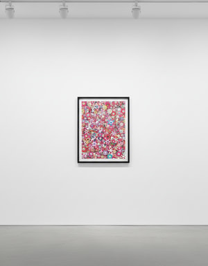 Takashi Murakami - Skulls & Flowers Red