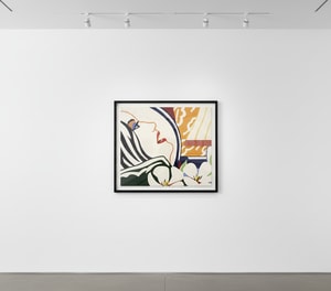 Tom Wesselman - Bedroom Face With Orange Wallpaper