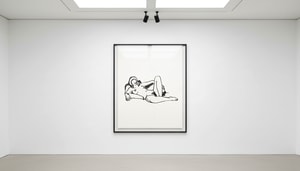 Tom Wesselman - Monica Lying On Blanket Black