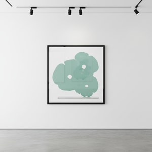 Donald Sultan - Aqua Poppies