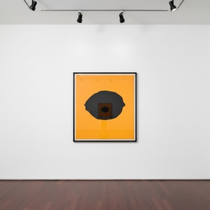 Donald Sultan - Black Lemon on Yellow