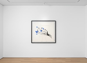 Donald Sultan - Three Freesias blue