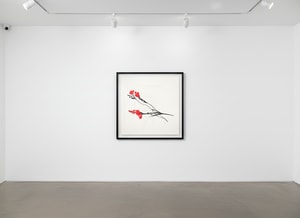 Donald Sultan - Three Freesias red