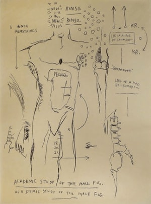 Jean-Michel Basquiat - Academic Study Of The Male Figure