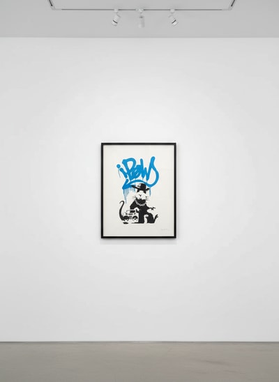 Banksy - Gangsta Rat (Blue) (Signed), 2004