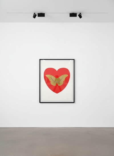 Damien Hirst - I Love You (Red/Oriental Gold/Cool Gold), 2015