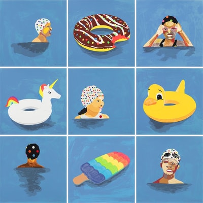 Derrick Adams - How I Spent My Summer (Set of 9), 2021