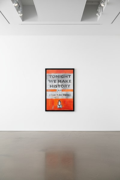 Harland Miller - Tonight We Make History (P.S. I can’t be there), Orange (XXL version), 2024