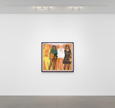 Julian Opie - Standing People (Yellow , Green , White , Black), 2020