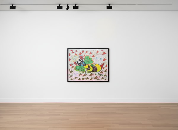 Adam Handler - Ghost Poems, 2021, Oil stick & acrylic on canvas