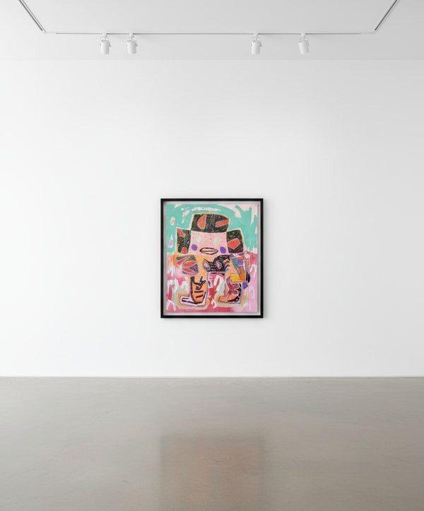 Adam Handler - Hourglass Girl, 2024, Oil stick and acrylic on canvas