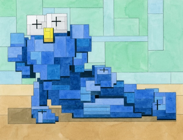 Adam Lister - Blue BFF (After Kaws), 2024