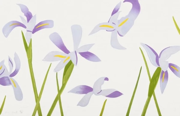 Alex Katz - Blue Flags, 2014