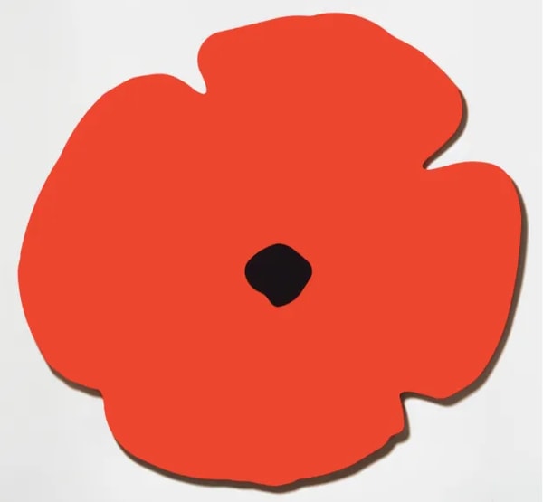 Donald Sultan - Red Wall Poppy