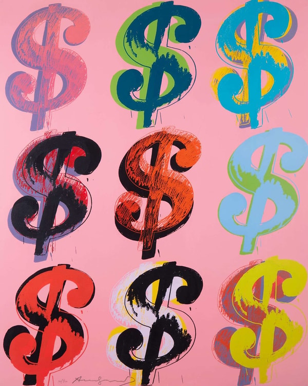 Andy Warhol - $ (9) (Pink) F.S. II 285-286, 1982