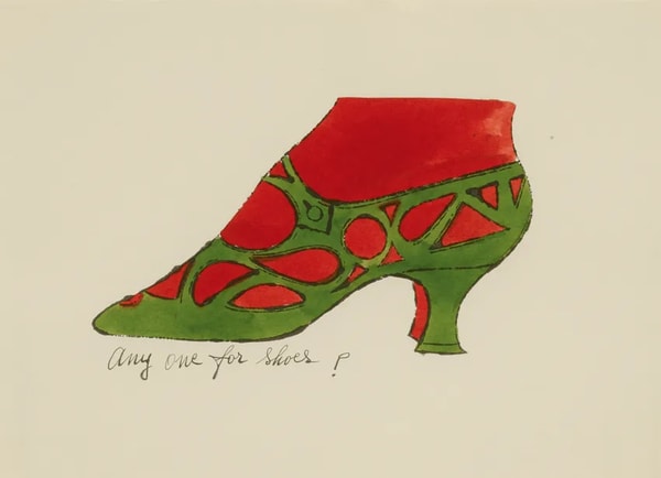 Andy Warhol - Any One For Shoes ? F.S. IV 73B, from A La Recherche Du Shoe Perdu, ca . 1955