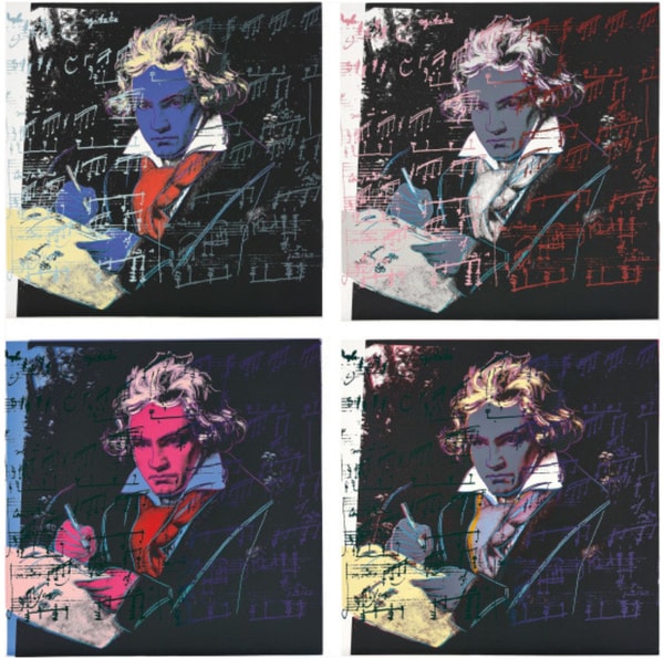 Andy Warhol - Beethoven F.S. II 390-393 (Complete Portfolio), 1987