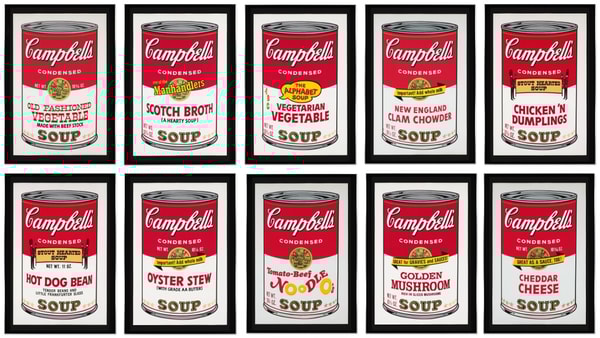 Andy Warhol - Campbell's Soup II F.S. II 54 - 63, 1969, The complete portfolio of 10 screen prints on paper