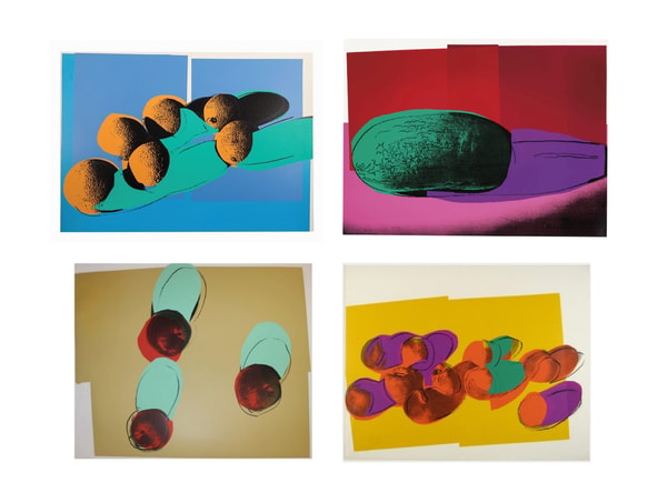 Andy Warhol - Cantaloupes I F.S. II 201 , Watermelon F.S. II 199 , Apples F.S. II 200 , Peaches F.S. II 202 , from Space F...