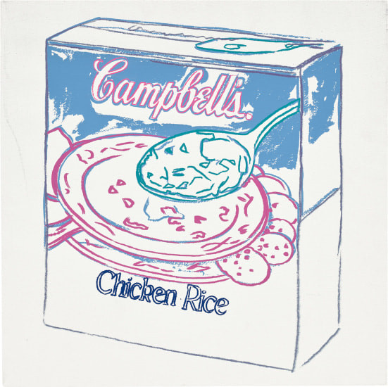 Andy Warhol - Chicken Rice Soup, 1986, Synthetic polymer and silkscreen on canvas