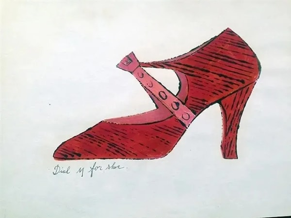 Andy Warhol - Dial M For Shoe F.S. IV 72B, from A La Recherche Du Shoe Perdu, ca . 1955