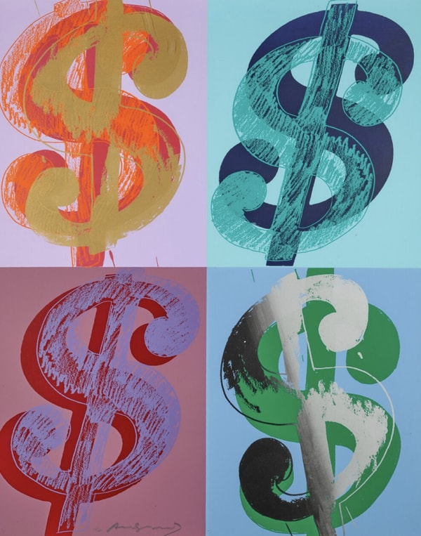 Andy Warhol - Dollar Sign Quadrant F.S. II 283-284, 1982