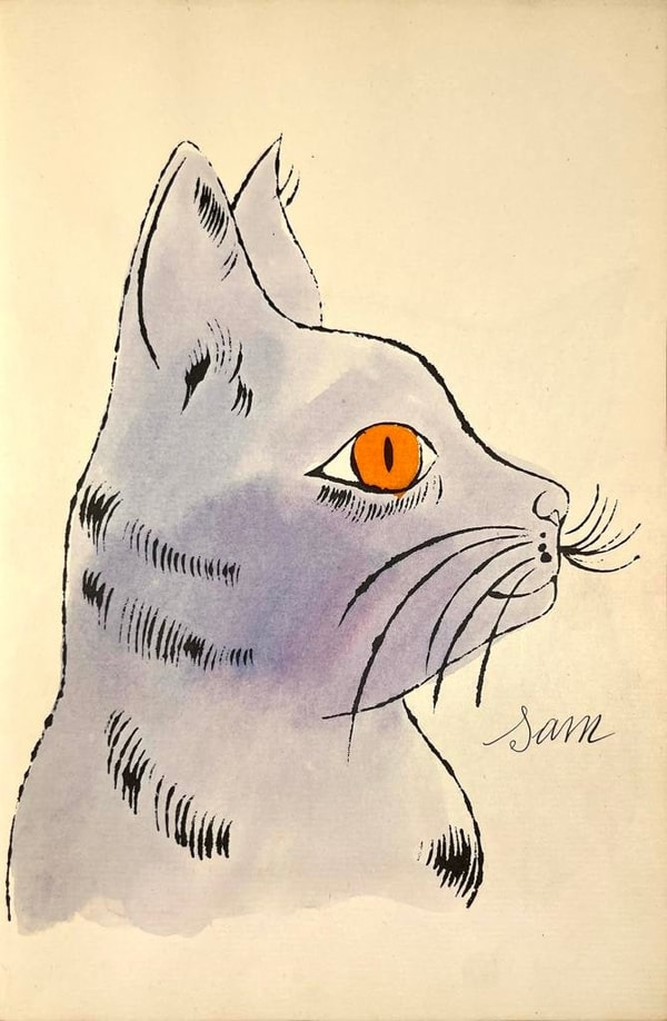 Andy Warhol - F.S. IV 57A, from 25 Cats Named Sam, ca . 1954