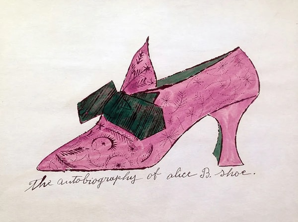 Andy Warhol - F.S. IV 76A, The Autobiography Of Alice B Shoe , From A La Recherche Du Shoe Perdu, ca . 1955