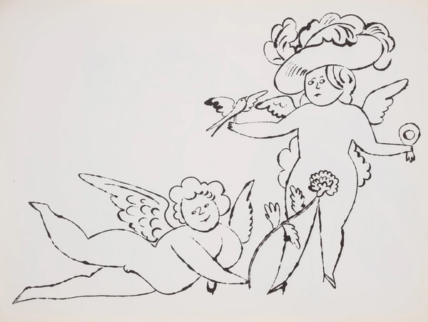 Andy Warhol - F.S. IV94A In The Bottom Of My Garden, 1956, Offset color lithograph heightened with watercolor