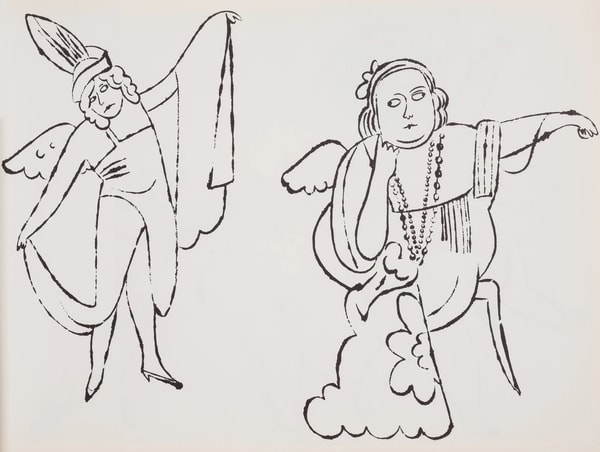 Andy Warhol - F.S. IV99A In The Bottom Of My Garden, 1956, Offset color lithograph heightened with watercolor