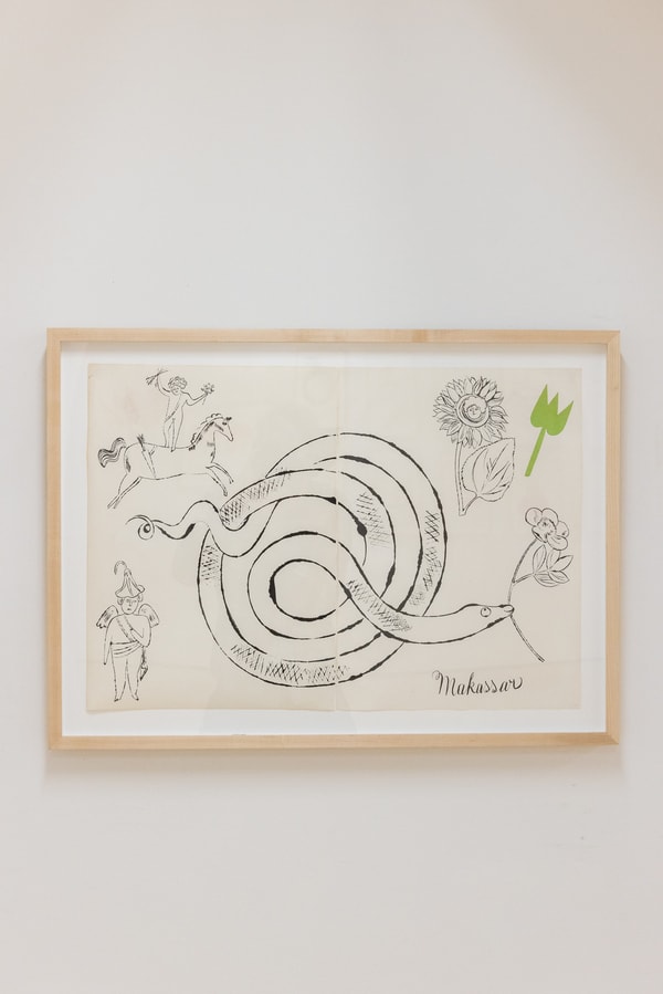 Andy Warhol - From The Wonderful World of Fleming-Joffe, Makassar, 1960, Photo lithographed illustration with leather appl...