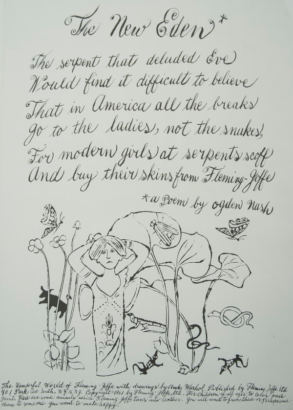 Andy Warhol - From The Wonderful World of Fleming-Joffe, The New Eden, 1960