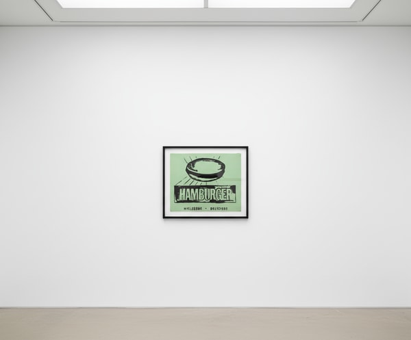 Andy Warhol - Hamburger Green, 1986, Acrylic and serigraphic ink on canvas