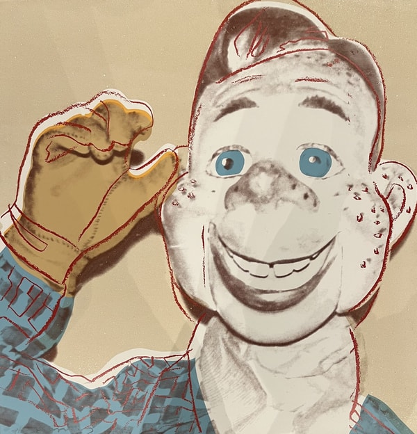 Andy Warhol - Howdy Doody Trial Proof TP 2/30 from Myths, 1981, Screen print with diamond dust on Lenox Museum Board