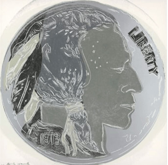 Andy Warhol - Indian Head Nickel F.S.II 385, from Cowboys and Indians, 1986