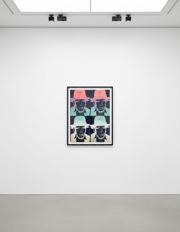 Andy Warhol - Joseph Beuys F.S. II 243 , State II, 1980-83, Screen print on Lenox Museum Board with rayon flock