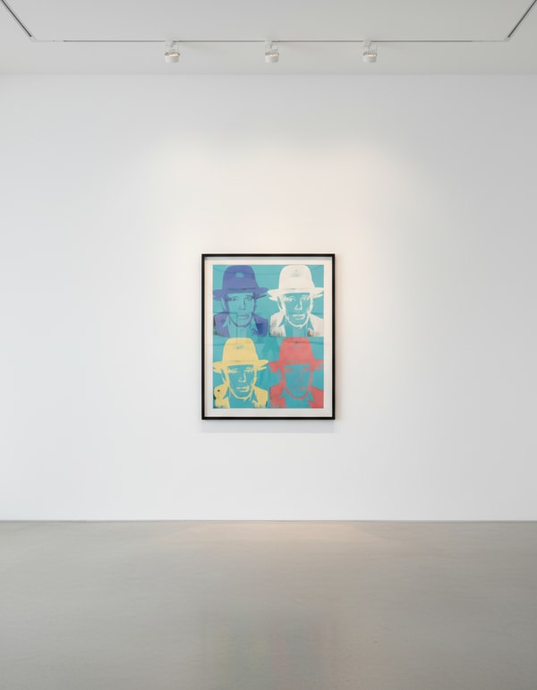 Andy Warhol - Joseph Beuys F.S. II 244 , State III, 1980-83, Screen print on Lenox Museum Board with rayon flock