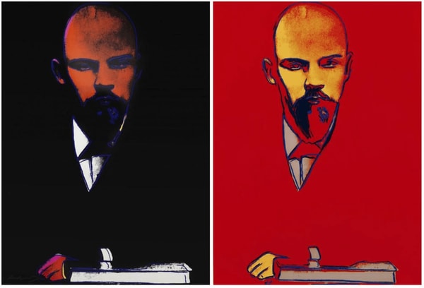 Andy Warhol - Lenin F.S. II 402-403, 1987, The complete set of two screen prints on Arches 88 paper