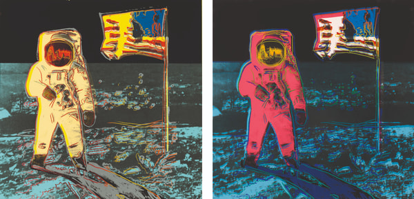 Andy Warhol - Moonwalk Yellow 404 and Pink 405, 1987, Complete set of two screen prints on Lenox Museum Board