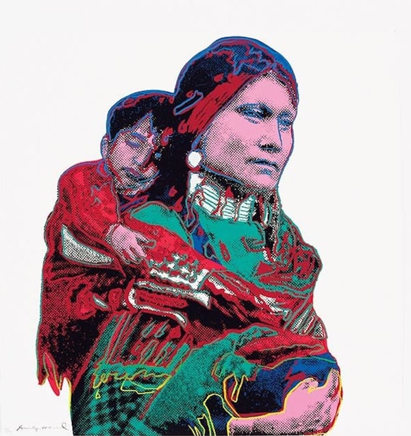 Andy Warhol - Mother and Child F.S. II 383, from Cowboys and Indians, 1986