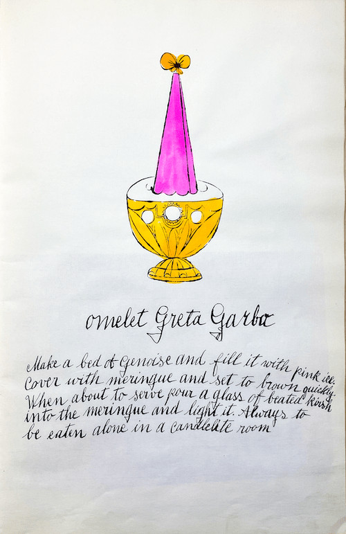 Andy Warhol - Omelet Greta Garbo F.S. IV 133A, from Wild Raspberries, 1959
